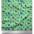 thumbnail image 3 of Soimoi Green Poly Georgette Fabric Dot & Butterfly Decor Fabric Printed Yard 52 Inch Wide, 3 of 3