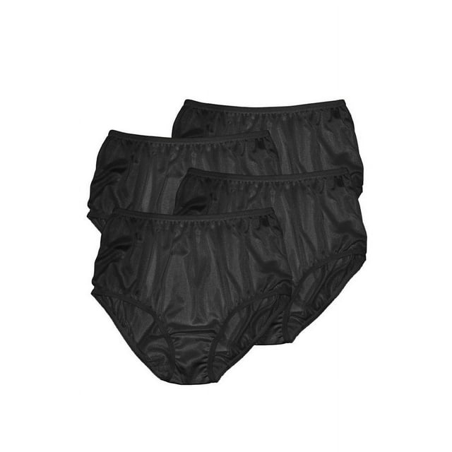 Teri Lingerie Culotte en Nylon Pleine Coupe Plain Jane, Lot de 4 331