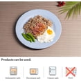 thumbnail image 2 of Juego de 5 platos de plástico reutilizables, aptos para lavavajillas y microondas, no tóxicos, sin BPA, platos irrompibles para viajes, picnic, camping o uso diario, 25 cm, 2 of 5