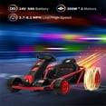 thumbnail image 4 of Jojoka 24V Go Kart for Kids Teens, Ride on Drift Car, 8 MPH High Speed Drifting Racing Electric Fun Toys, 24V 9Ah Battery 300W*2 Motors, Slow Start Function, Max Load 175 lbs for 8-12 Years, Red, 4 of 7