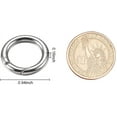 thumbnail image 2 of Stainless Steel Spring Gate Rings O Rings Stainless Steel Color Clasps Ring Shaped Charms Circle Connector for DIY Key Ring Making 24x4mm DIY, 2 of 6