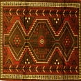 thumbnail image 1 of Ahgly Company Machine Washable Indoor Square Persian Yellow Traditional Area Rugs, 6' Square, 1 of 4