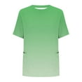 thumbnail image 2 of Posijego Plus Size Tops for Women Short Sleeve Casual Tee Gradient Graphic T Shirts Loose Tunic Tops with Pockets, 2 of 4