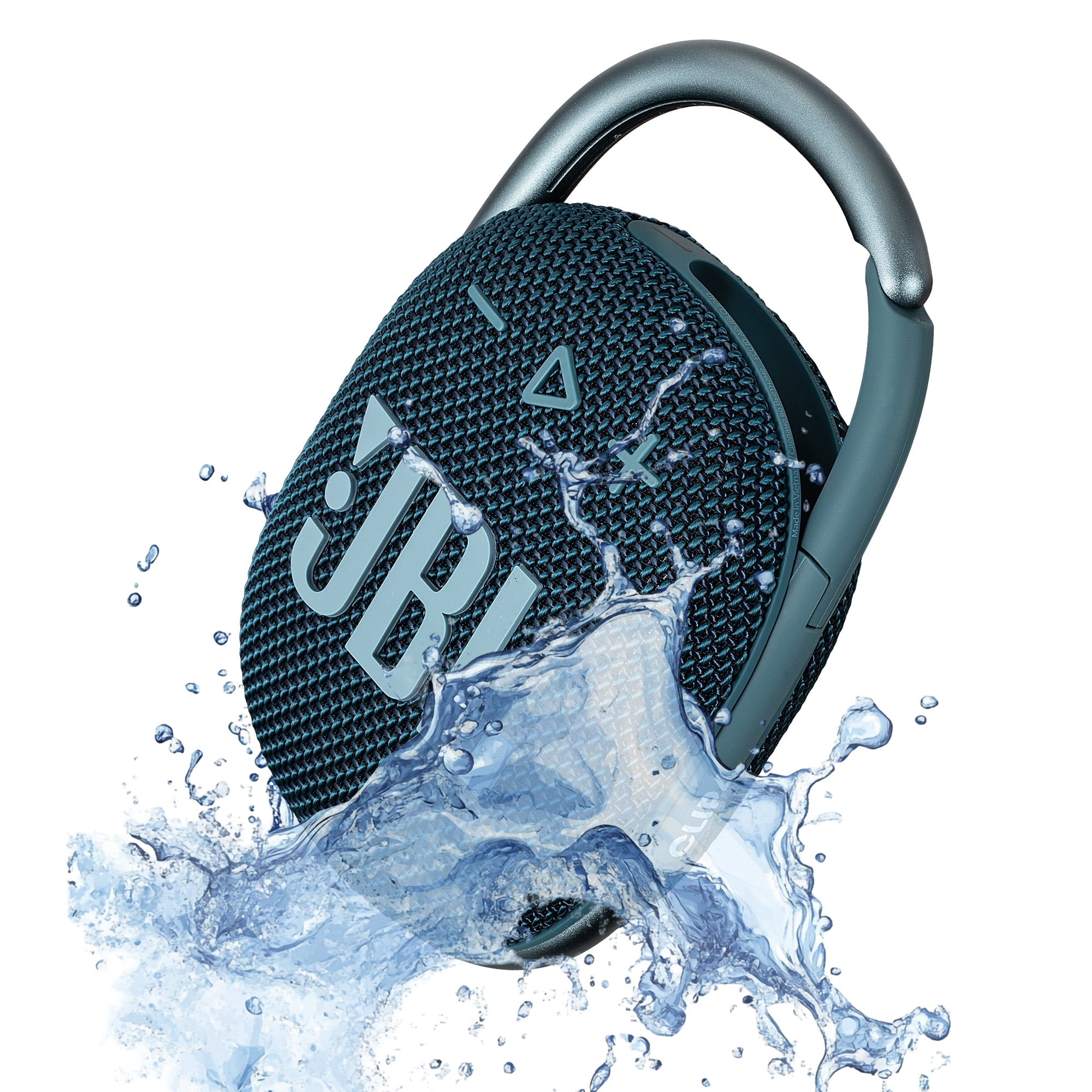 JBL Clip 4 Portable Bluetooth Speaker with Built-In Carabiner, IP67 Waterproof Bundle + USB Adapter (International Model)