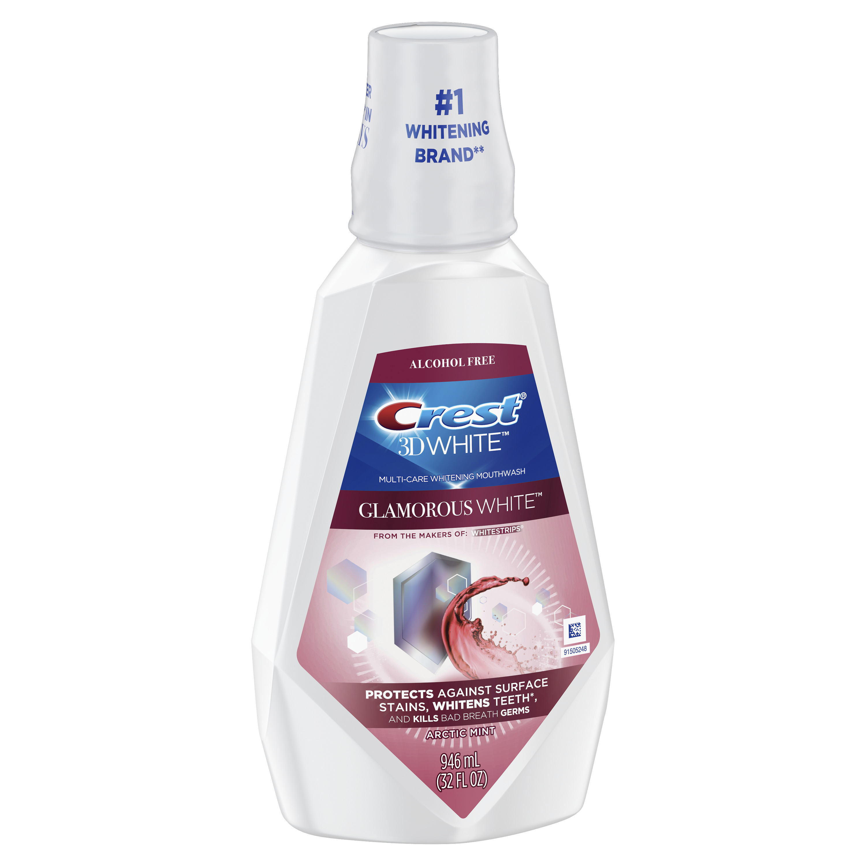 Crest 3d White Alcohol Free Whitening Mouthwash Arctic Mint 32 Fl Oz Walmart Com Walmart Com