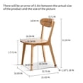 thumbnail image 6 of GZXS Mid-Century Modern Dining Chair for Living Room,Natural Oak, 6 of 10
