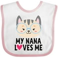 thumbnail image 3 of Inktastic Nana Loves Me Grandchild Girls Baby Bib, 3 of 4