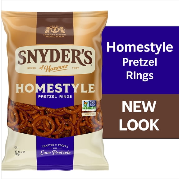 Snyder's of Hanover Homestyle Pretzel Rings Pretzels, 12 oz Bag
