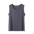 thumbnail image 2 of DPTALR Men's Fashion Solid Color Round Neck Sleeveless Comfort Regular Tank Top,Gray, XXL, 2 of 5