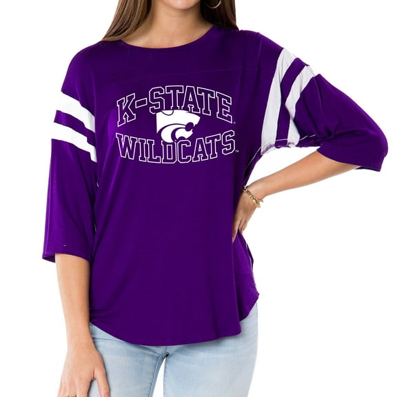 Women's Purple Kansas State Wildcats Abigail Jersey T-Shirt
