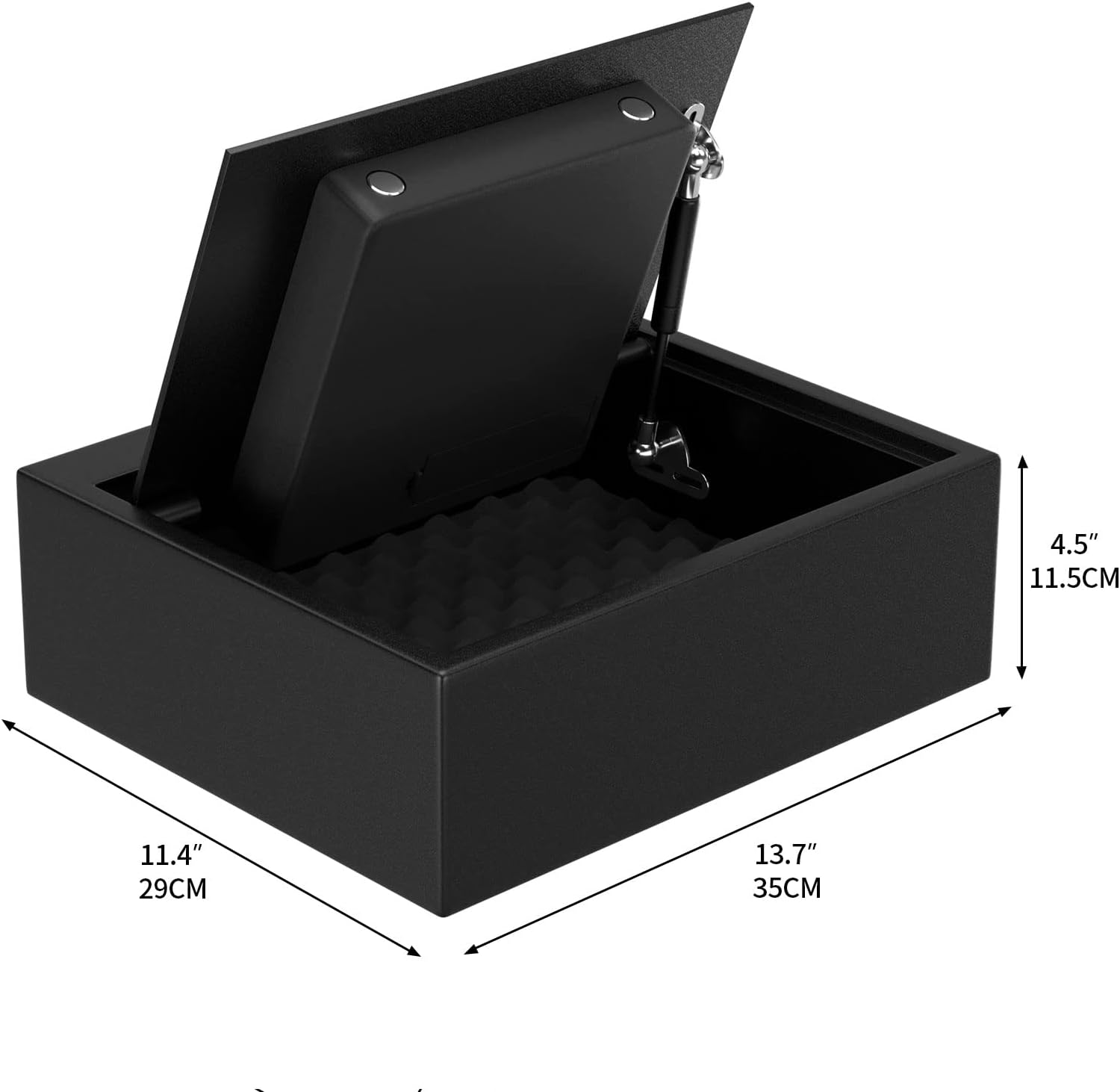 Reliancer 0.42 Cu.ft Biometric Gun Safe with Induction Light, Handgun Safes, Mute Mode, Fingerprint Pistol Safe