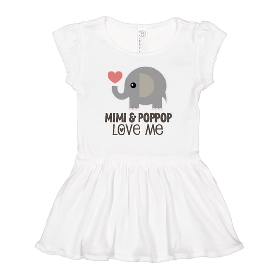 Inktastic Mimi and PopPop Love Me Girls Baby Dress