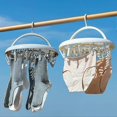 thumbnail image 2 of Round Drying Rack Clothes Hanger Plastic Round Laundry Hanger With Clips For Socks Underwear, 2 of 5