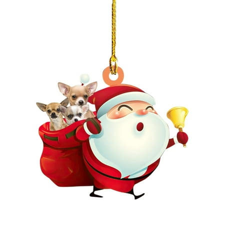 

Christmas Tree Pendant Decoration Personalized Christmas Car Pendant Christmas Hat Santa Clausss Acrylic Double Sided Printing