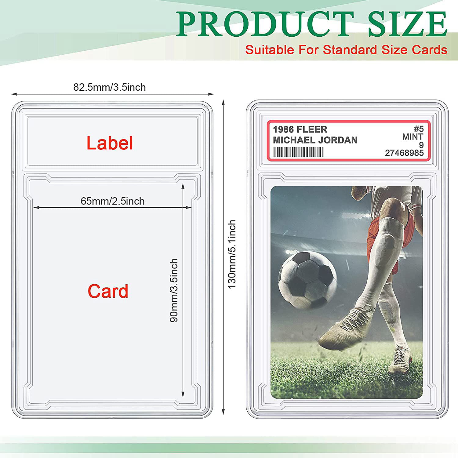 .com: 50 PCS Card Case Holder for Trading Cards, Acrylic Graded Card  Slab Baseball Card Protectors with Label Position Fit for YuGiOh, MTG and  Sport Cards : Toys & Games