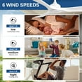 thumbnail image 4 of 52-Inch White Ceiling Fan with no Light: Indoor/Outdoor Use Hanging Fan, Remote & APP Control, High Efficiency with Quiet DC Motor, Timer Function, 4 of 9