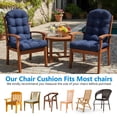 thumbnail image 4 of TOPCHANCES Outdoor Adirondack Chair Cushion with Ties, Water-Resistant Oxford Fabric High Back Rocking Chair Cushions (Navy Blue), 4 of 10