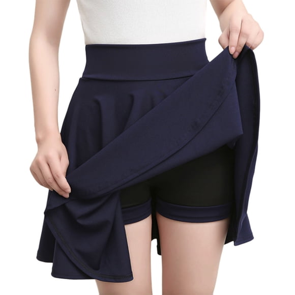 Midi Skirt Women Fashion High Waist Solid Mini Pencil Skirt Hip Slim Sexy Short Skirt on Clearance Navy 3Xl