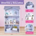 thumbnail image 4 of Casa de Muñecas de Madera Kids House Emma con Muebles, 4 of 5