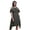 Black2, variant on Bimba Bird Print Flutter Sleeve Women’s Party Tunic Cold Shoulder Midi Dress-Large