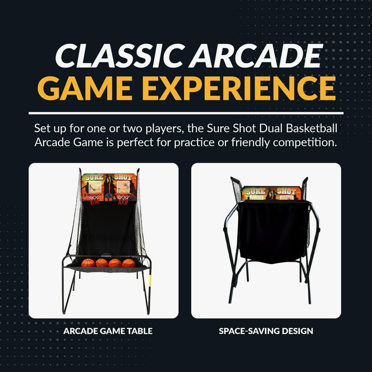Free Shipping! Hathaway Sure Shot Dual Arcade Basketball Game