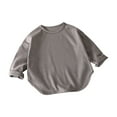 thumbnail image 3 of Tshirts for Girls Boys Grey Long Sleeve Shirt Crew Neck Shirt Tees Fall Tops Girls Shirts Size 4-5 Years, 3 of 3