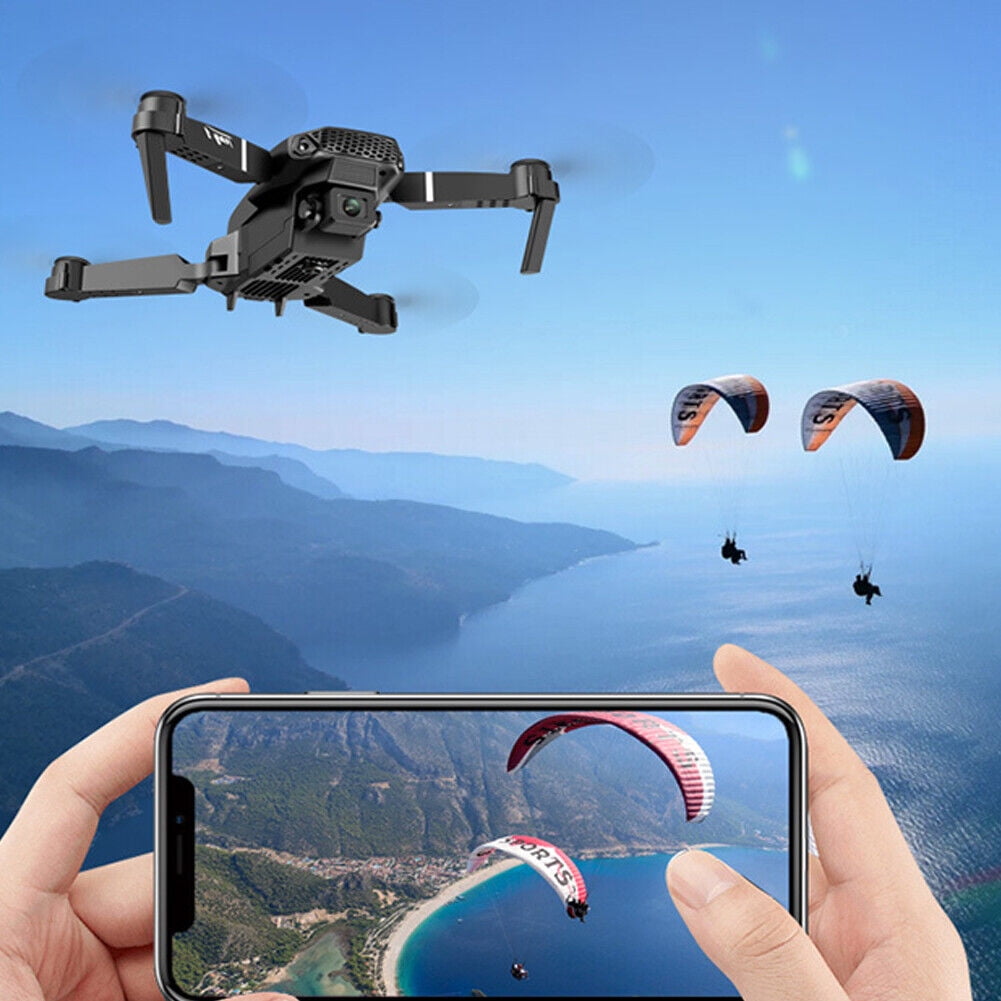 US New RC Drone With 4K HD Dual Camera WiFi FPV Foldable Quadcopter +4 Battery