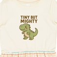thumbnail image 4 of Inktastic Tiny but Mighty Dinosaur Cartoon Design Girls Toddler Dress, 4 of 5