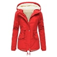 thumbnail image 1 of Fluffy Jacket Women Solid Color Coat Long Sleeve Cardigan Button Down Overcoat Windproof Outer Coat Warm Winter Overcoat, 1 of 7