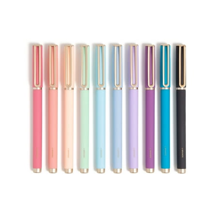 U Brands Catalina Felt Tip Pens, 10 Count, Soft Touch, Medium (0.7 mm) Point, Assorted Color Ink