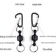 thumbnail image 2 of Hebilla para colgar en la pesca, hebilla magnética para montañismo al aire libre, hebilla para colgar rápidamente, cuerda inalámbrica para mano perdida, hebilla retráctil de fuerza magnética fuerte, 2 of 6