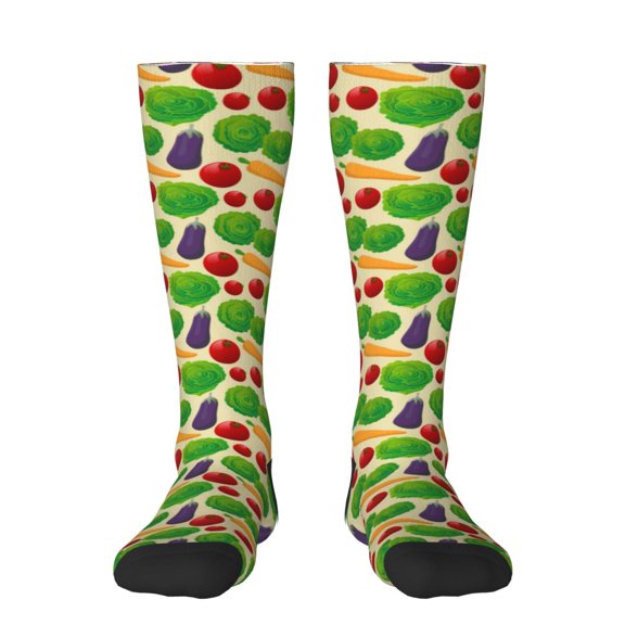 Hirioo Vegetable for Adult Stockings Breathable Sock Non-Pilling,Contrasting Color Design