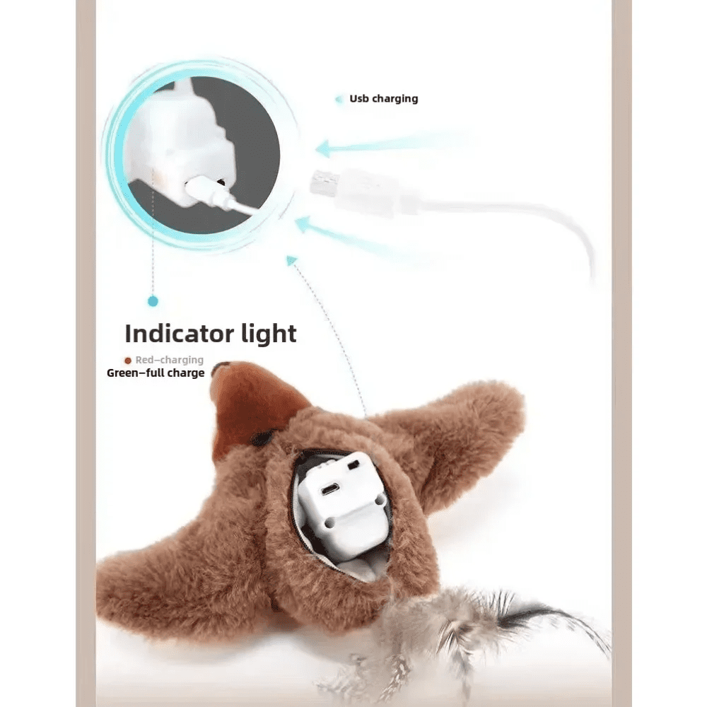 Popular Electric Chattering Bird Cat Toy Small Bird Sound Simulation Toy Cat Play Self-Hi Cat Teaser Play with cat
