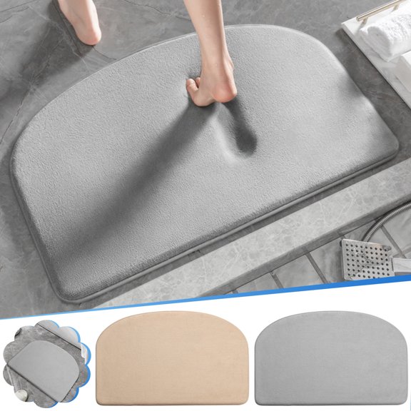 Xuniizn Bathroom Rugs 14x26" Bath Mat, Extra Soft Absorbent Chenille Shower Mat, Rubber Backing Quick Dry, Machine Washable Bath Mats for Bathroom Floor, Tub and Shower, Home Decor Accessories, Blue