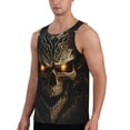 thumbnail image 2 of Gukieu Metal Evil Skull Print Men's Quick Dry Fitness Vest, Round Neck Sleeveless Fitness Bodybuilding Top-Small, 2 of 7