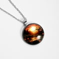 thumbnail image 4 of Fireflies Women's Glass Circular Pendant Necklace - Stylish Jewelry for Everyday Wear, 4 of 5