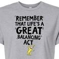 thumbnail image 3 of Life Great Balancing Act - Juniors Cropped Cotton Blend T-Shirt, 3 of 6