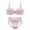 Pink, variant on Npasoilc Wirefree Bra and Panty Set for Women Thin Push Up Full Coverage Lace Side Support Lifting Comfortable Set