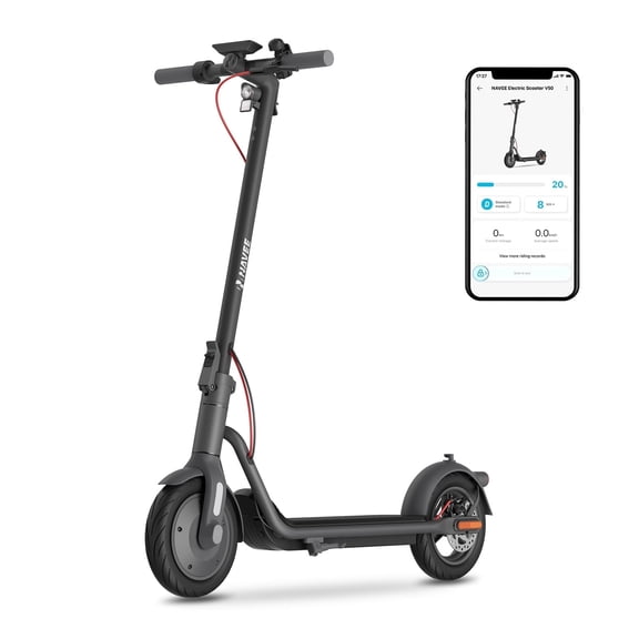 NAVEE V50I Pro Electric Scooter/ Max 20 MPH/ 31 Miles/ 700W Max Power, 10'' Pneumatic Tire, IP55 Waterproof, Foldable E-Scooter for Adult