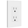thumbnail image 4 of ENERLITES White Decorator Receptacle with Screwless Wall Plate, Residential Grade Wall Outlet, 15A 125V, Self-Grounding, 2-Pole, 3-Wire, 5-15R,Tamper Resistant, UL Listed, 61502-TR-WSID, 40 Pack, 4 of 6