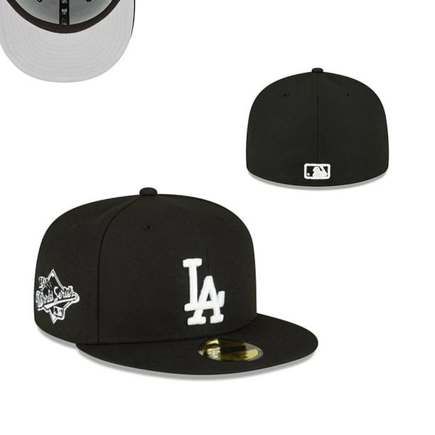 El NY Black Dodge Team Hip-hop Casual baseball hat Hombres Y Mujeres Número Sombreros Planos