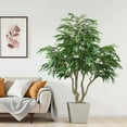 thumbnail image 5 of 7FT Artificial willow Tree, Indoor Faux slik Greenery Plant for Home, Apartment, or Office Decoration, 1pc/set, 5 of 10