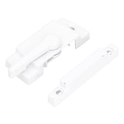 BIMZUC Sash Lock Square Zinc Alloy White Rustproof Multifunctional Sturdy Window Lock For Home Office Sliding Windows With Flat Seat And Hardware Screws Included (2.75 Inches / 7.00 cm)