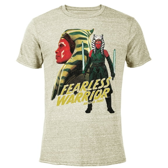Star Wars Ahsoka Tano Fearless Female Warrior - Short Sleeve Blended T-Shirt for Adults - Customized-Yellow