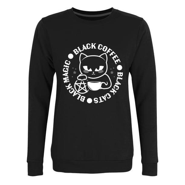 Grindstore - Jersey Black Cats Black Magic Black Coffee para Mujer (Negro)