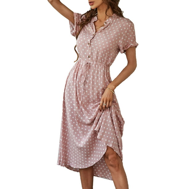 Pink polka dot on sale dress