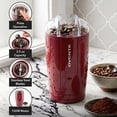 thumbnail image 2 of OVENTE Electric Coffee Grinder with One Touch Push-Button, Maroon CG225M, 2.5oz Capacity, 150W Motor, Stainless Steel Blades for Uniform Grinding of Beans, Spices, Herb, Nuts & More, Safety Lock Lid, 2 of 7