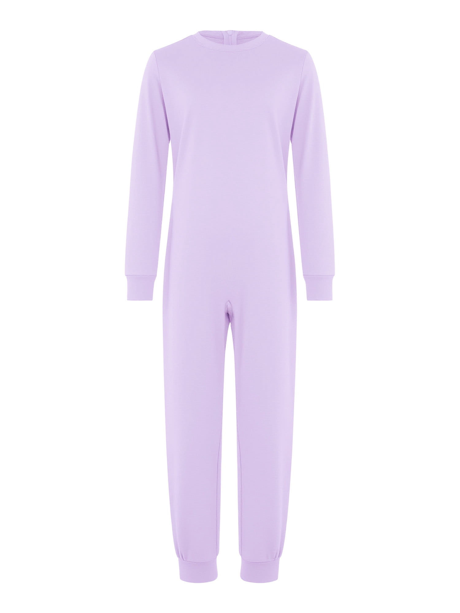 Miutii Unisex Girls Boys One-piece Jumpsuit Full Body Romper Special Needs Adaptive Clothes 6-16 Years Lavender 14