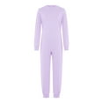 thumbnail image 3 of HULIJA Kids Boys Special Needs Adaptive Clothing Long Sleeve Zipper One Piece Cotton Overall Jumpsuit Lavender 10, 3 of 5