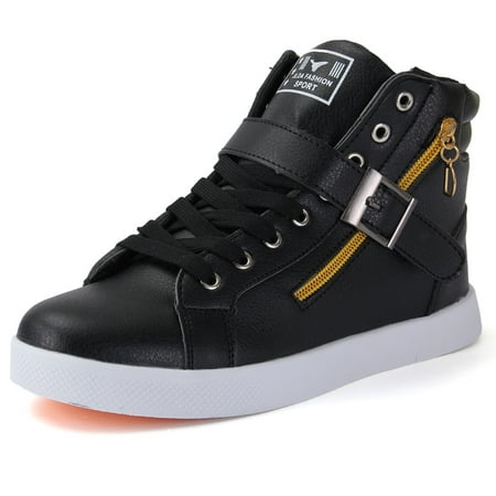New Fashion Hip-Hop Men's Casual High Top Sport Sneakers Running Leather (Best Hip Hop Sneakers)